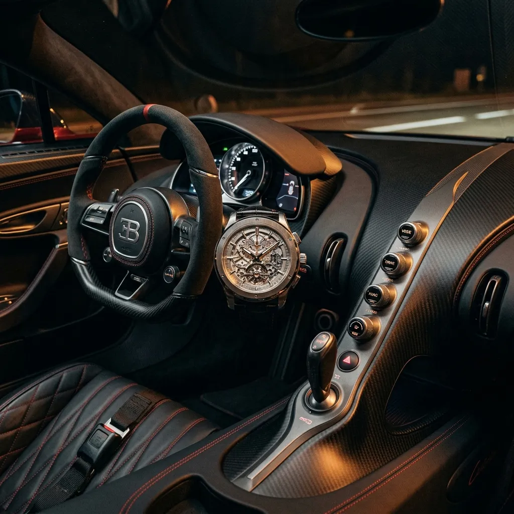 Bugatti Tourbillon cockpit with Swiss-inspired instrument cluster